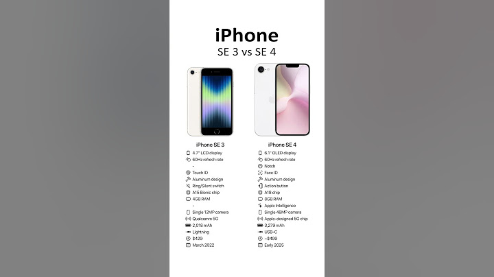 iPhone SE 3 vs SE 4