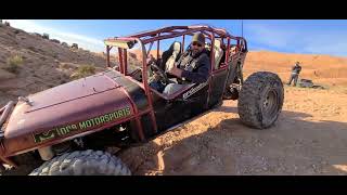 Moab Motorsports Rory Irish playing on Potato Salad Hill in his 4x4 Jeep Wrangler Buggy Trail Mater