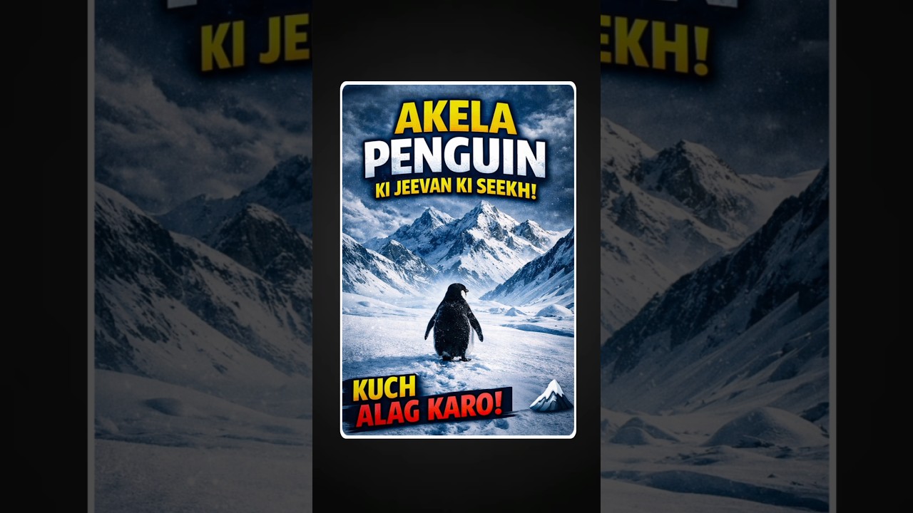 Penguin Se Sikhiye 4 Life Lessons 🐧 | Akela Chalna Hi Jeet Hai ❄️&rdquo;|| #shorts #viral #trending
