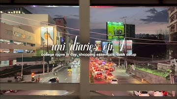 uni diaries ep. 1 // college move in day, shopping essentials, desk set up