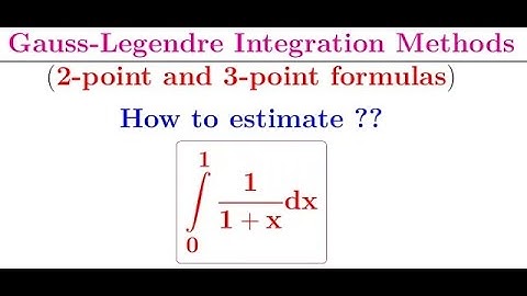 Gauss-Legendre Integration methods -- using both 2-point and 3-point formulae.