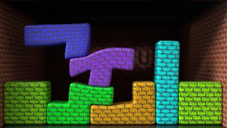 Softbody Tetris V38 | Minecraft & Christmas VERSION ❤ C4D4U