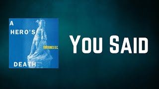 Fontaines D C - You Said (Lyrics)