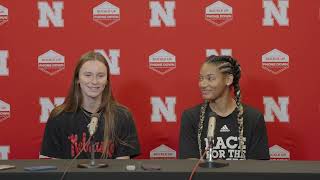 Fall Camp Presser Bergen Reilly, Taylor Landfair Dani Busboom Kelly