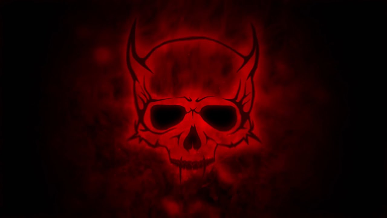 Bloody Skull Motion Graphic Background   Full HD   Royalty Free Stock Footage 1080p