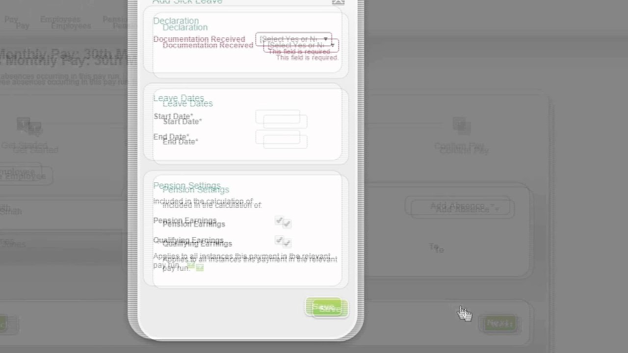 Statutory Sick Pay in Sage One Payroll - YouTube