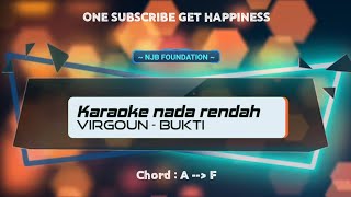 Virgoun - Bukti,chord F || Karaoke nada rendah @NJBFoundation531