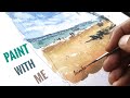 Paint with me  watercolor painting tutorial for beginners step by step brilliant color mixing