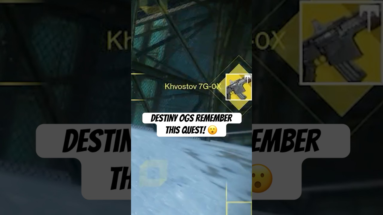 Destiny OGs Remember this quest!