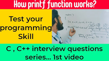 C programming interview Q&A series... How printf function works