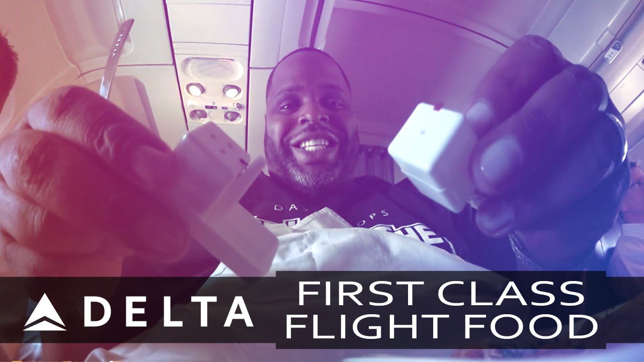 hamburger meme Delta 1st Class Flight Food