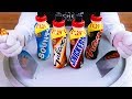 Snickers Bounty Mars & Galaxy chocolate drink ice cream rolls street food - ايسكريم رول على الصاج