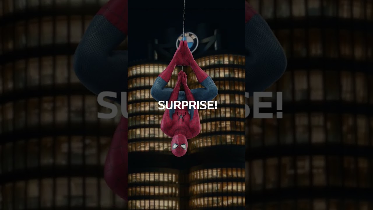 Spider-Man has been spotted at BMW! 🗞️ 📯