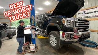 Is a NEW GMC Sierra 2500HD Worth Buying? L5P Duramax First Maintenance and 8500 Mile Review!