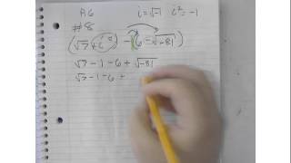 Precalculus P.6 - Complex Numbers - HW # 8