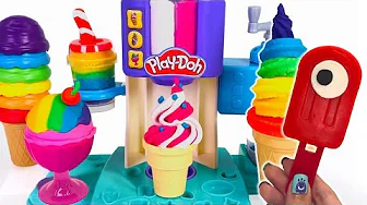 Creando helados Arcoiris con PLAY DoH | Video educativo con juguetes