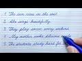 Cursive writing practice  5 simple sentences in cursive handwriting  english cursive handwriting
