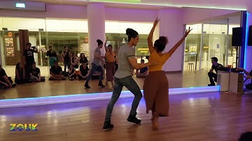 Felipe Garcia & Erica Tintel, ZoukRUSH Jun 2018 at Zouk Dance Academy - Tue improv (River)