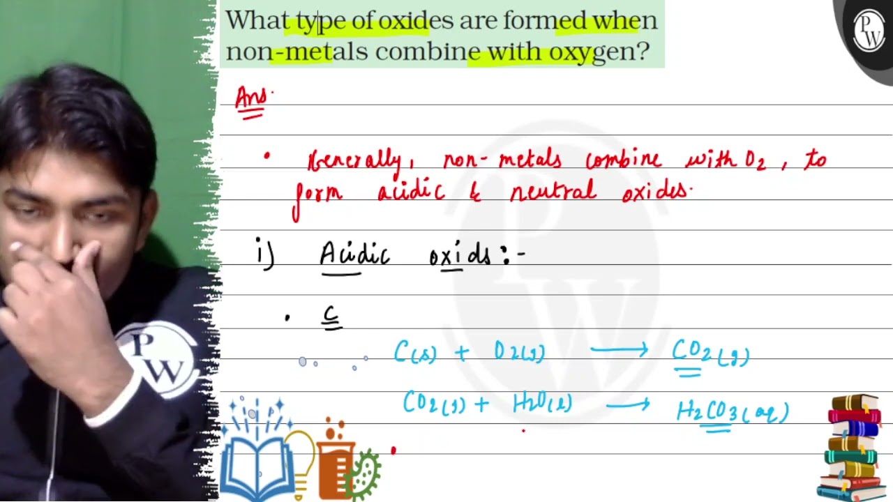 What type of oxides are formed when non-metals combine with oxygen?