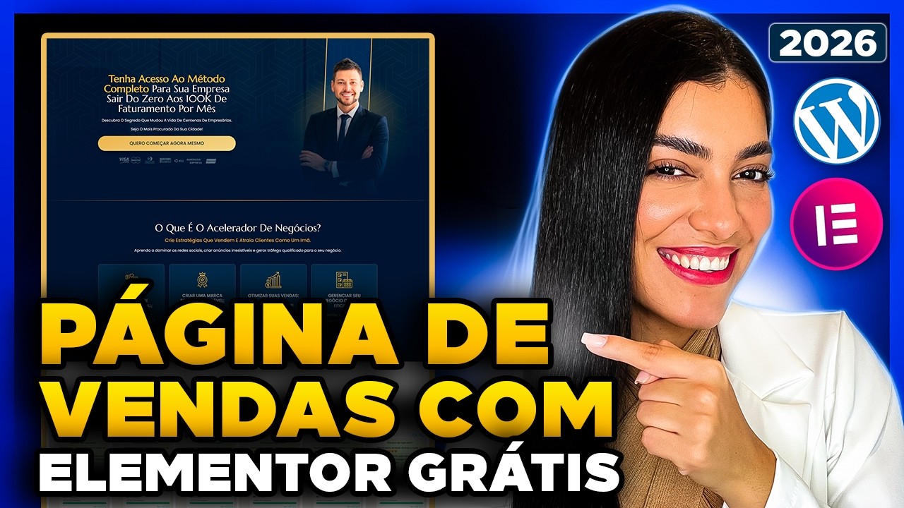 Como Criar uma PÁGINA DE VENDAS no WordPress e Elementor Grátis [Landing Page de Alta Conversão]