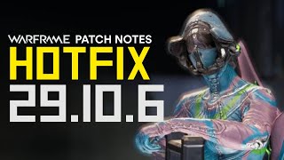 Warframe Hotfix 29.10.6 - Crew Damage Reduction & Railjack Fixes