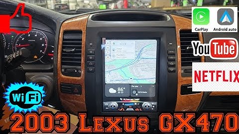 2003 Lexus GX470 Wireless Carplay Android Auto  Headrest monitors reverse camera