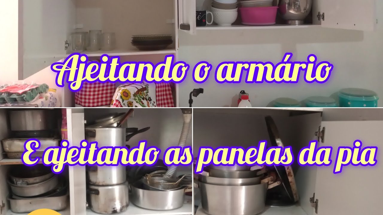 Deixando arrumado armário de cozinha e o armário da pia#donadecasa