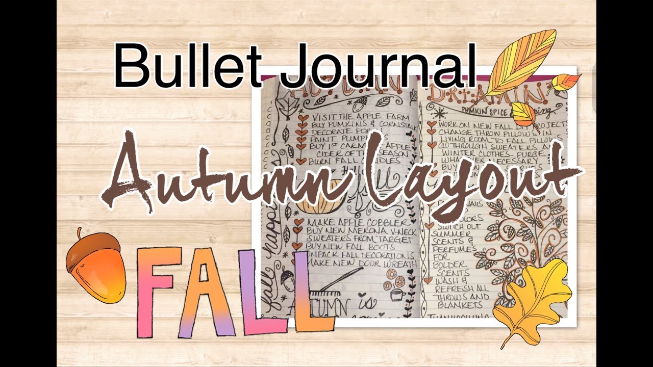 My First Bullet Journal - AUTUMN PAGE LAYOUT | BuJo Fall on Two Pages