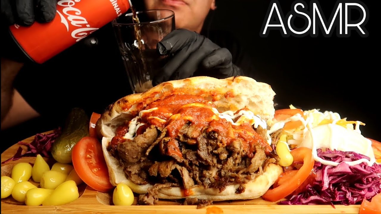 [ASMR] LONDRA KEBABIMUKBANG (Chilli & Garlic mayo ) ÇOCUKLUK ANIM