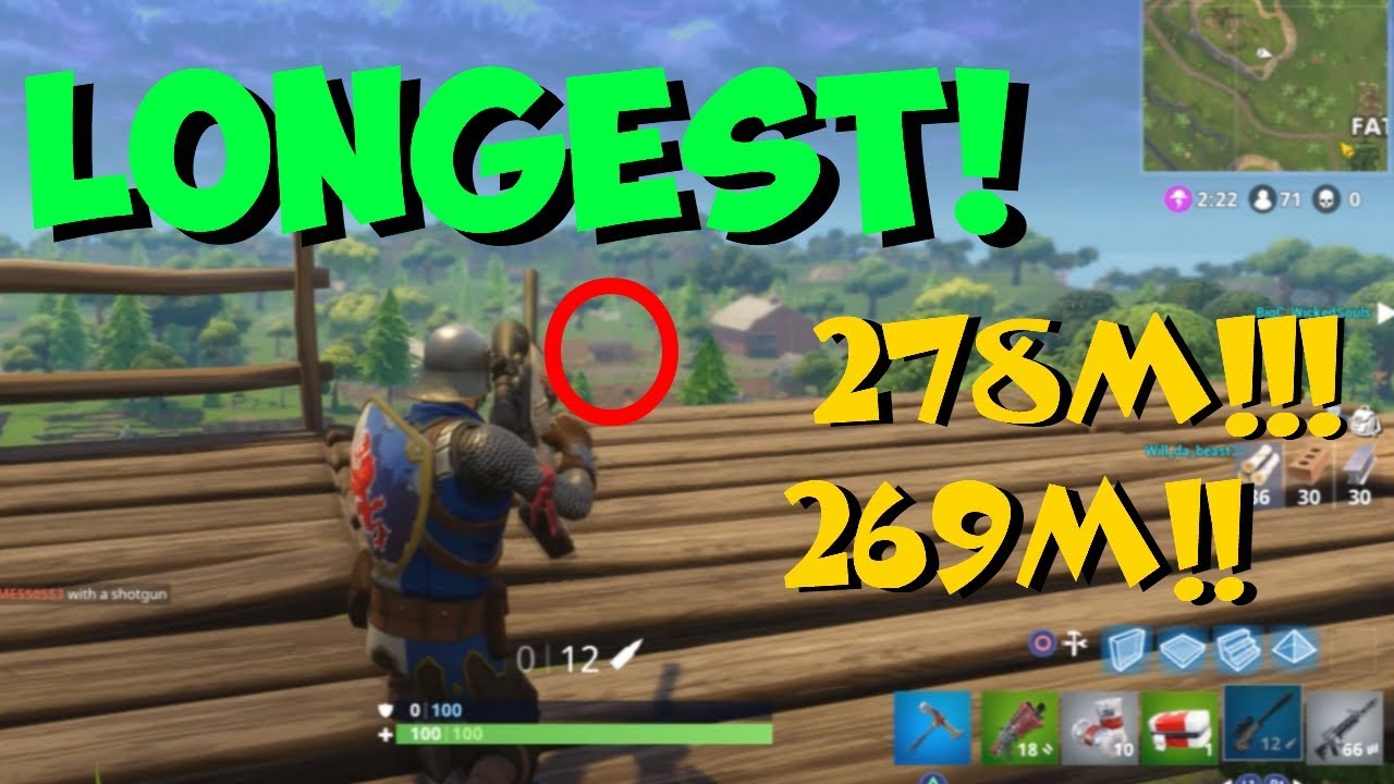 LONGEST SNIPE IN FORTNITE! YouTube