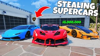 Stealing SUPERCARS in GTA 5 RP..