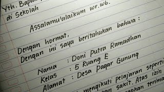 Surat Izin Sekolah Lewat WA - Contoh Surat Izin Tidak Masuk Sekolah Karena Sakit Lewat WA/WhatsApp