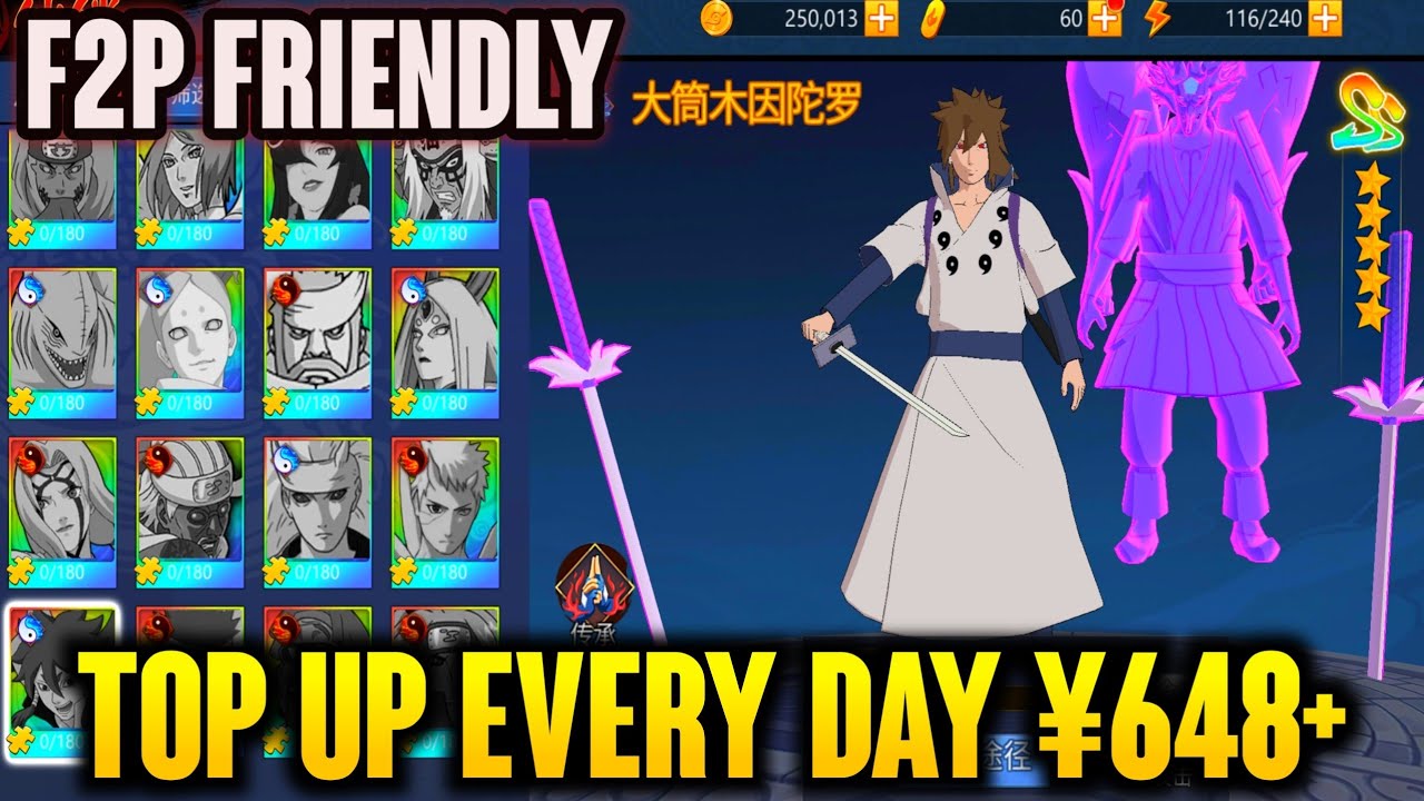 Naruto: Will Of Shinobi 3D — ежедневное пополнение за 648 иен, Ninja S+, полный тикет Gacha и кар...