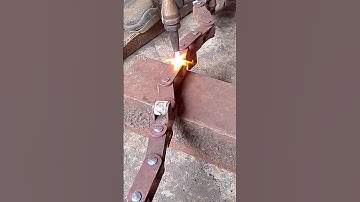 How to join a rivet pin by Gas. #machine #mechanical #shorts