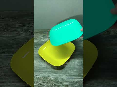 Тарелка пластиковая квадратная большая (Полимербыт) 240*240*30 мм, видео 1