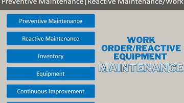 Work Order/Reactive equipment maintenance Microsoft access database