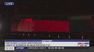 Northbound lanes of business 85 closed near Prospect Street