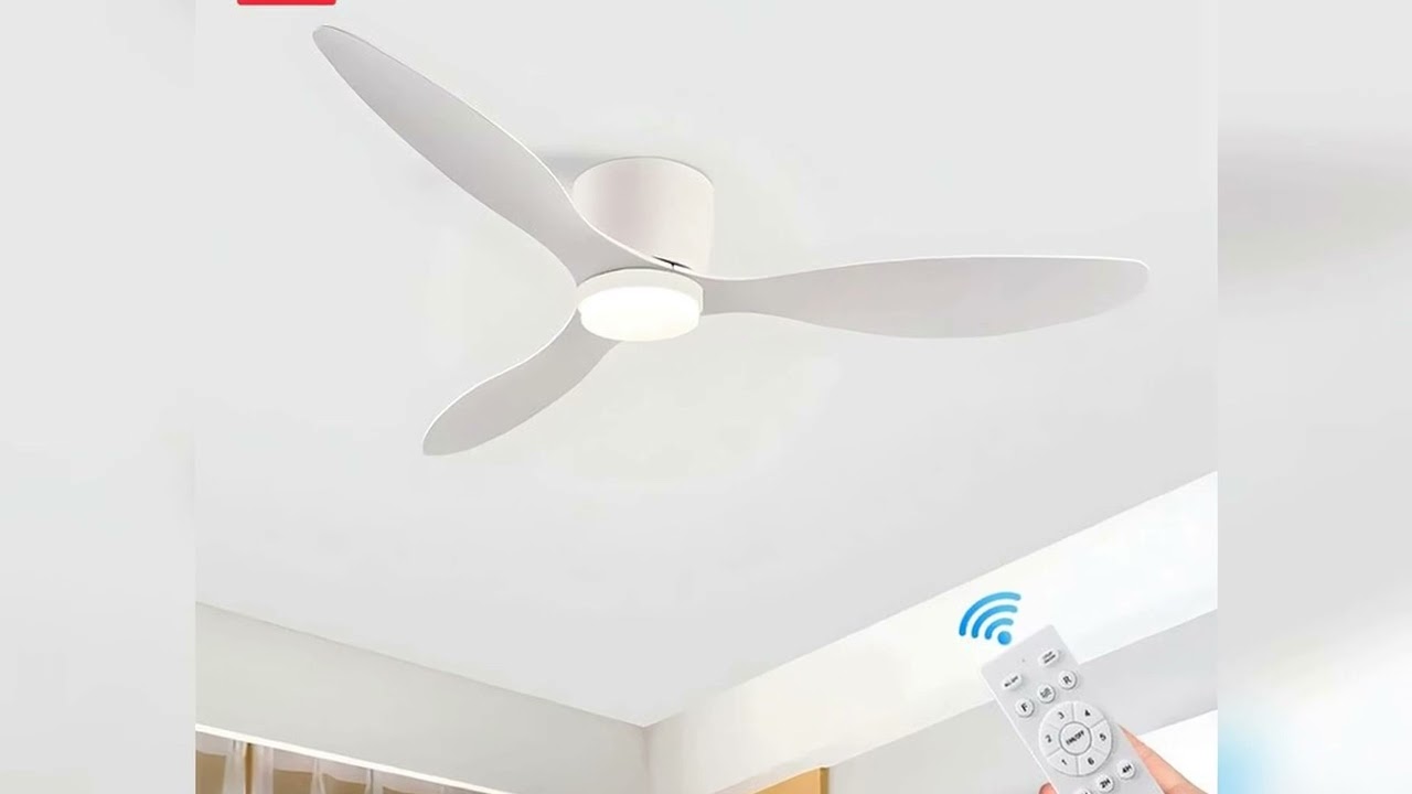 A must-have product! IRALAN Ceiling Fan With Light, 6-speed choice, Reversible DC motor, 3CCT, Dim