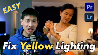 How to get rid of pesky yellow lighting in Premiere Pro and Lightroom the easy way