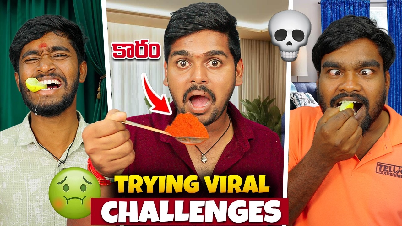 Trying Viral Challenges Worth ₹10000 With My Team 🔥🔥 Telugu Experiments