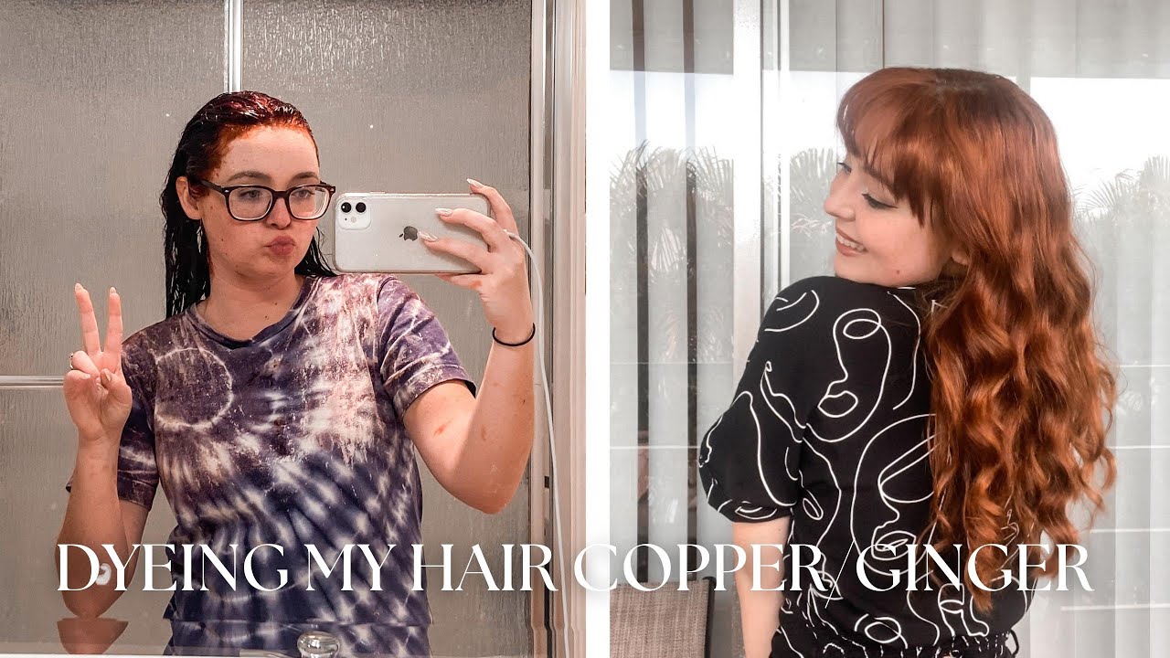 BLEACHING AND DYEING MY DARK BROWN HAIR COPPER