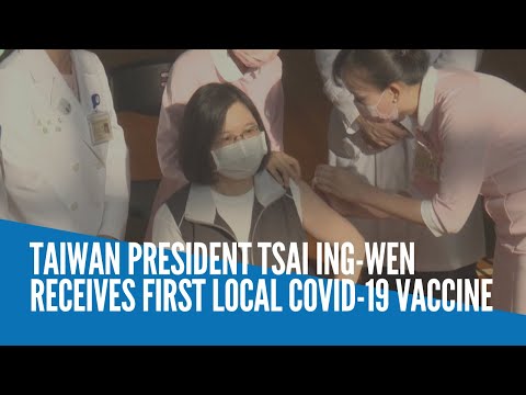 Taiwan President Tsai Ing-wen receives first local Covid-19 vaccine