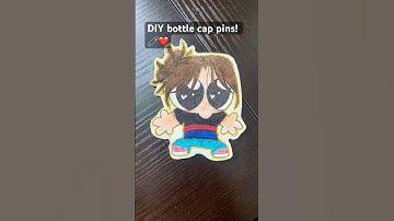 DIY bottle cap pins 🧷❤️(go to pt. 2 for results!!) #art #diy #bottlecapcraft