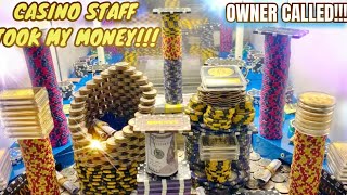 🤬”OMG” CASINO ROBBED ME AGAIN! OWNER WAS FURIOUS! High Limit Coin Pusher $100K Buy In! (JACKPOT)