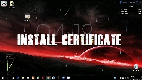 How to install Certificate in Windows