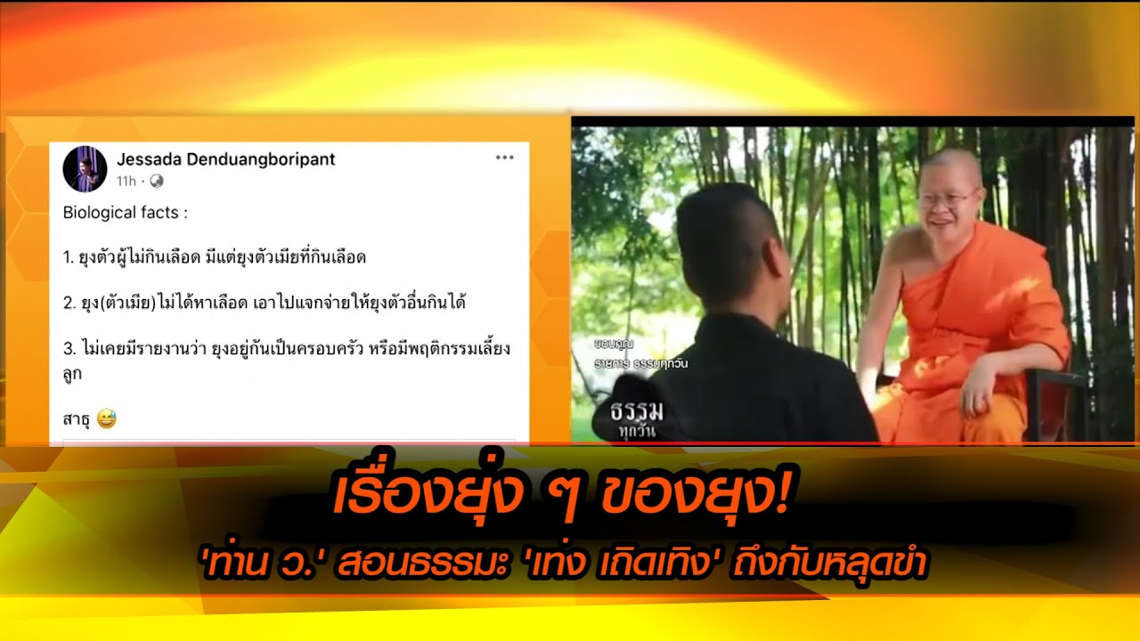 เรื่องยุ่ง ๆ ของยุง! 'ท่าน ว.' สอนธรรมะ 'เท่ง เถิดเทิง' ถึงกับหลุดขำ