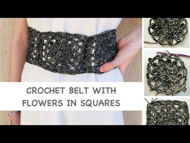 Handmade Crochet Flower Belt in Metallic Earth Tones Crochet Pattern for Belt & Headband, Crochet Women main image 4