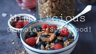 Superfood Granola ,Glutenfrei, Gesund, Mimilicious