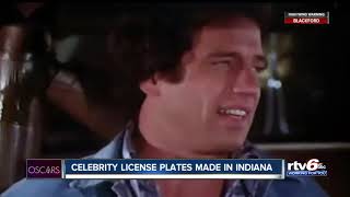 Celebrity license plates made in Indiana