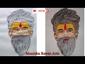 I tried making a portrait  sadhu  timelapse  manisha rawat arts youtube yt fyptrending 2024
